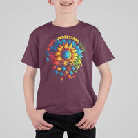Autism Acceptance Sunflower Puzzle T Shirt For Kid Accept Understand Love ASD