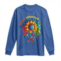 Autism Acceptance Sunflower Puzzle Long Sleeve Shirt Accept Understand Love ASD