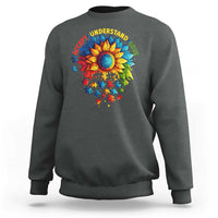 Autism Acceptance Sunflower Puzzle Sweatshirt Accept Understand Love ASD
