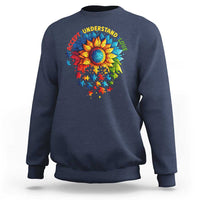 Autism Acceptance Sunflower Puzzle Sweatshirt Accept Understand Love ASD