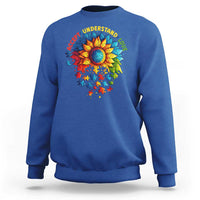 Autism Acceptance Sunflower Puzzle Sweatshirt Accept Understand Love ASD