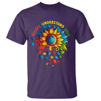 Autism Acceptance Sunflower Puzzle T Shirt Accept Understand Love ASD