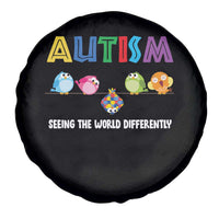 Autism Awareness Spare Tire Cover Seeing the World Differently ASD Cute Puzzle Pieces Owl