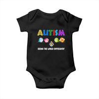 Autism Awareness Baby Onesie Seeing the World Differently ASD Cute Puzzle Pieces Owl