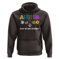 Autism Awareness Hoodie Seeing the World Differently ASD Cute Puzzle Pieces Owl