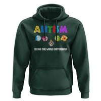 Autism Awareness Hoodie Seeing the World Differently ASD Cute Puzzle Pieces Owl