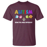 Autism Awareness T Shirt Seeing the World Differently ASD Cute Puzzle Pieces Owl
