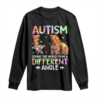 Autism Awareness Giraffe Long Sleeve Shirt Seeing The World Differently ASD