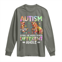 Autism Awareness Giraffe Long Sleeve Shirt Seeing The World Differently ASD
