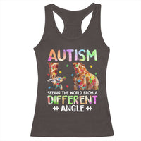 Autism Awareness Giraffe Racerback Tank Top Seeing The World Differently ASD