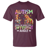 Autism Awareness Giraffe T Shirt Seeing The World Differently ASD