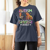Autism Awareness Giraffe T Shirt For Women Seeing The World Differently ASD