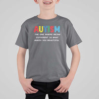 Autism Awareness T Shirt For Kid Different Makes You Beautiful ASD Month Support