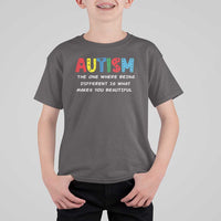Autism Awareness T Shirt For Kid Different Makes You Beautiful ASD Month Support