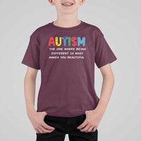 Autism Awareness T Shirt For Kid Different Makes You Beautiful ASD Month Support