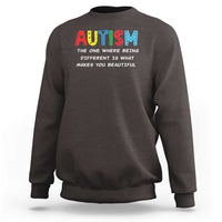 Autism Awareness Sweatshirt Different Makes You Beautiful ASD Month Support