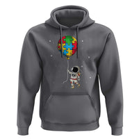 Autism Awareness Astronaut Hoodie Puzzle Pieces Balloon Space Autistic