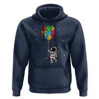 Autism Awareness Astronaut Hoodie Puzzle Pieces Balloon Space Autistic