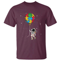 Autism Awareness Astronaut T Shirt Puzzle Pieces Balloon Space Autistic