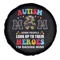 Autism Mom Spare Tire Cover Raising Hero Messy Bun Autism Awareness