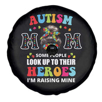 Autism Mom Spare Tire Cover Raising Hero Messy Bun Autism Awareness