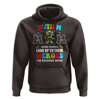 Autism Mom Hoodie Raising Hero Messy Bun Autism Awareness