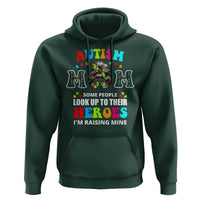 Autism Mom Hoodie Raising Hero Messy Bun Autism Awareness