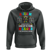 Autism Mom Hoodie Raising Hero Messy Bun Autism Awareness