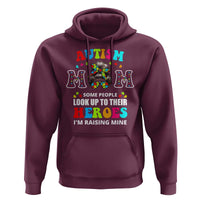 Autism Mom Hoodie Raising Hero Messy Bun Autism Awareness