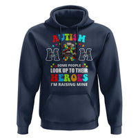 Autism Mom Hoodie Raising Hero Messy Bun Autism Awareness