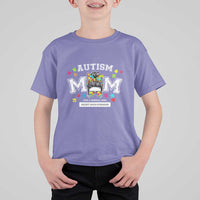 Autism Mom T Shirt For Kid Much Stronger Messy Bun ASD Autism Awareness
