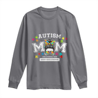 Autism Mom Long Sleeve Shirt Much Stronger Messy Bun ASD Autism Awareness