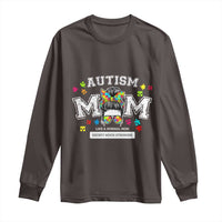 Autism Mom Long Sleeve Shirt Much Stronger Messy Bun ASD Autism Awareness