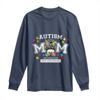 Autism Mom Long Sleeve Shirt Much Stronger Messy Bun ASD Autism Awareness