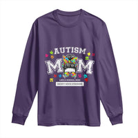 Autism Mom Long Sleeve Shirt Much Stronger Messy Bun ASD Autism Awareness
