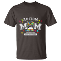 Autism Mom T Shirt Much Stronger Messy Bun ASD Autism Awareness