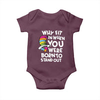 Autism Awareness Baby Onesie Why Fit In When You Were Born To Stand Out Autistic Pride