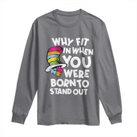 Autism Awareness Long Sleeve Shirt Why Fit In When You Were Born To Stand Out Autistic Pride