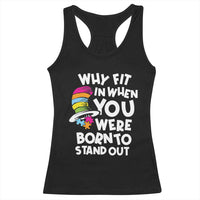 Autism Awareness Racerback Tank Top Why Fit In When You Were Born To Stand Out Autistic Pride