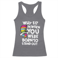 Autism Awareness Racerback Tank Top Why Fit In When You Were Born To Stand Out Autistic Pride