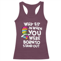 Autism Awareness Racerback Tank Top Why Fit In When You Were Born To Stand Out Autistic Pride