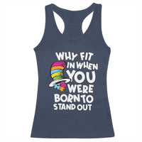 Autism Awareness Racerback Tank Top Why Fit In When You Were Born To Stand Out Autistic Pride
