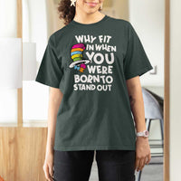 Autism Awareness T Shirt For Women Why Fit In When You Were Born To Stand Out Autistic Pride