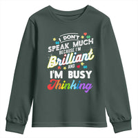 Autism Awareness Youth Sweatshirt I Dont Speak Much Brilliant ASD Autistic Pride