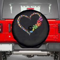 Autism Awareness Love Heart Puzzle Piece Spare Tire Cover