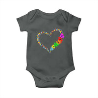 Autism Awareness Love Heart Puzzle Piece Baby Onesie
