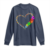 Autism Awareness Love Heart Puzzle Piece Long Sleeve Shirt