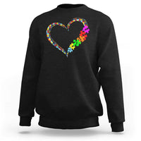Autism Awareness Love Heart Puzzle Piece Sweatshirt