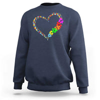 Autism Awareness Love Heart Puzzle Piece Sweatshirt