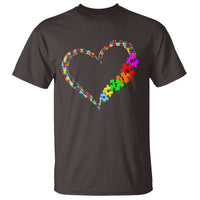 Autism Awareness Love Heart Puzzle Piece T Shirt